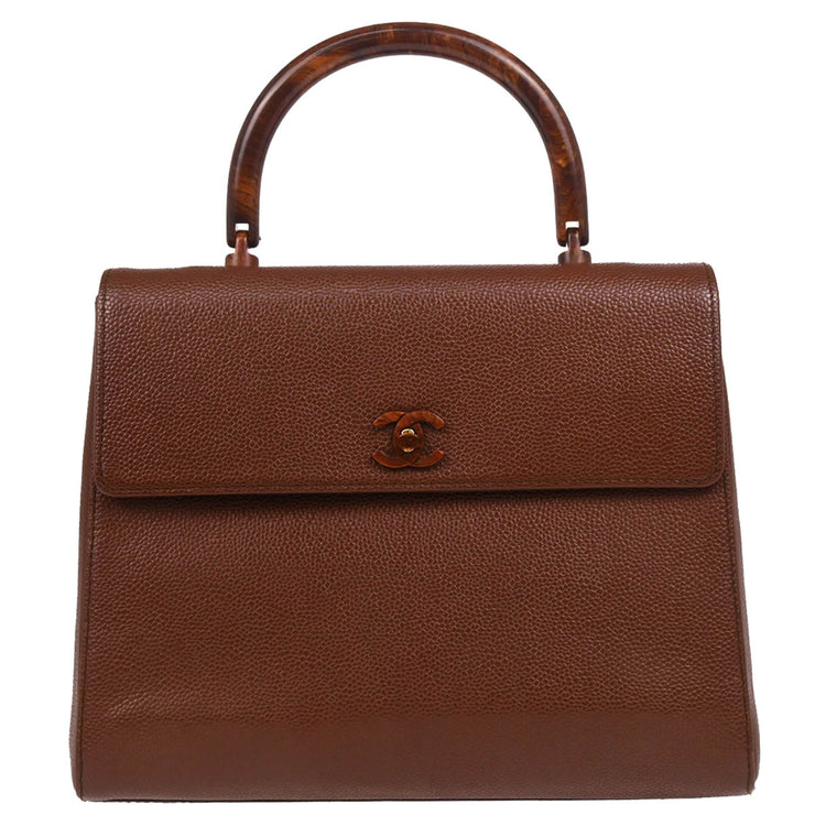 Chanel 2000-2001 Brown Caviar Handbag