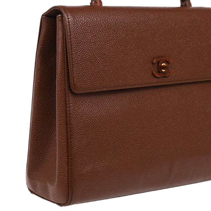Chanel 2000-2001 Brown Caviar Handbag