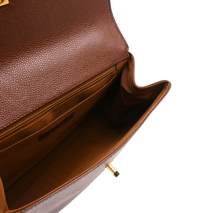 Chanel 2000-2001 Brown Caviar Handbag