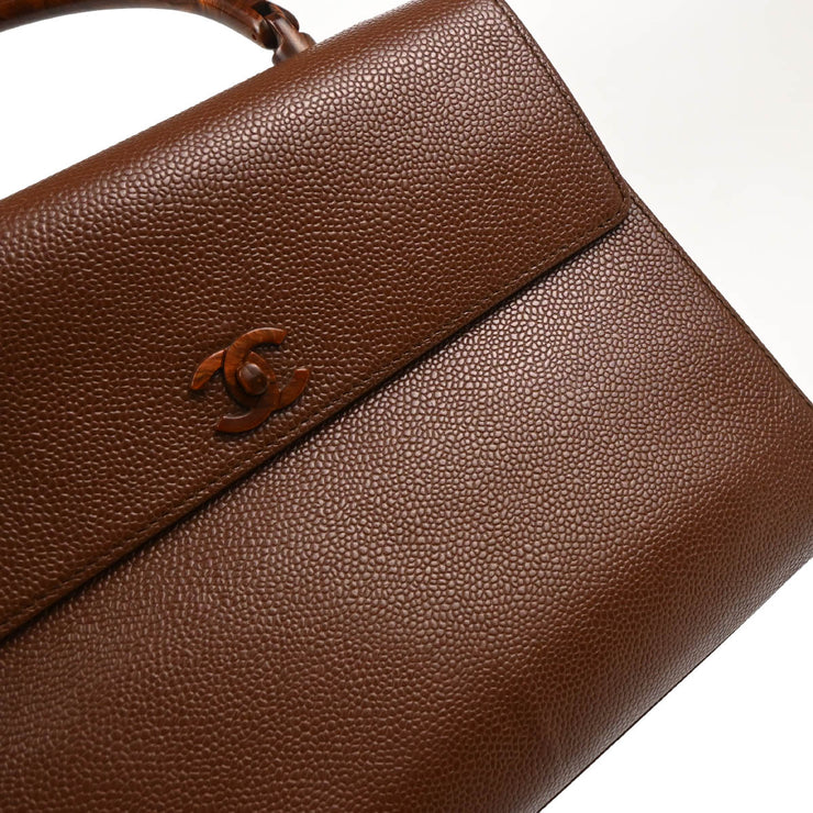 Chanel 2000-2001 Brown Caviar Handbag