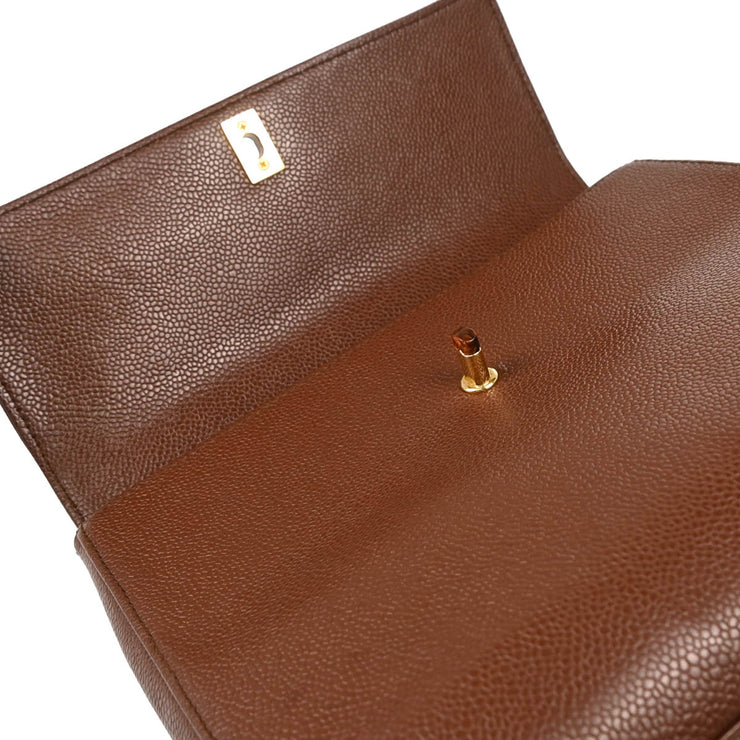 Chanel 2000-2001 Brown Caviar Handbag