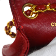 Chanel Red Lambskin Classic Flap Micro Bum Belt Bag