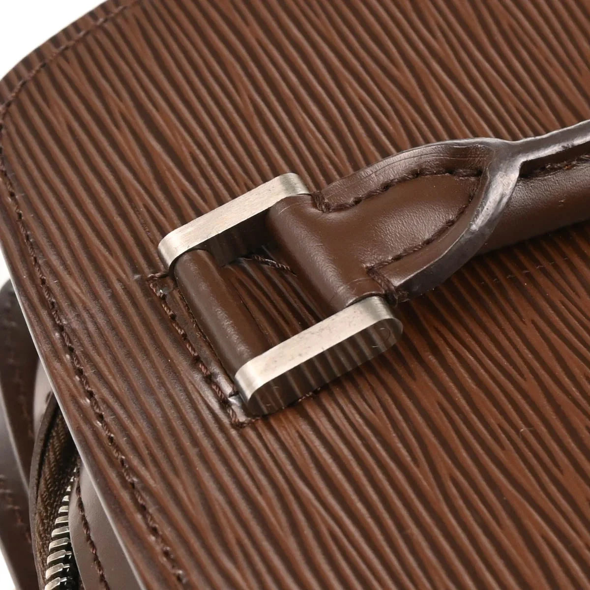 Louis Vuitton 2003 Brown Epi Pont Neuf Handbag M5205D