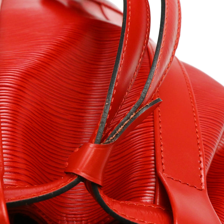 Louis Vuitton 1995 Red Epi Randonnee PM Bucket Shoulder Bag M52357