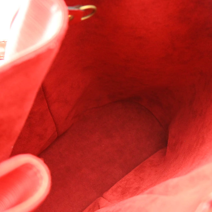 Louis Vuitton 1995 Red Epi Randonnee PM Bucket Shoulder Bag M52357