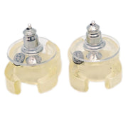 Chanel CC Clear Piercing Earrings 02P