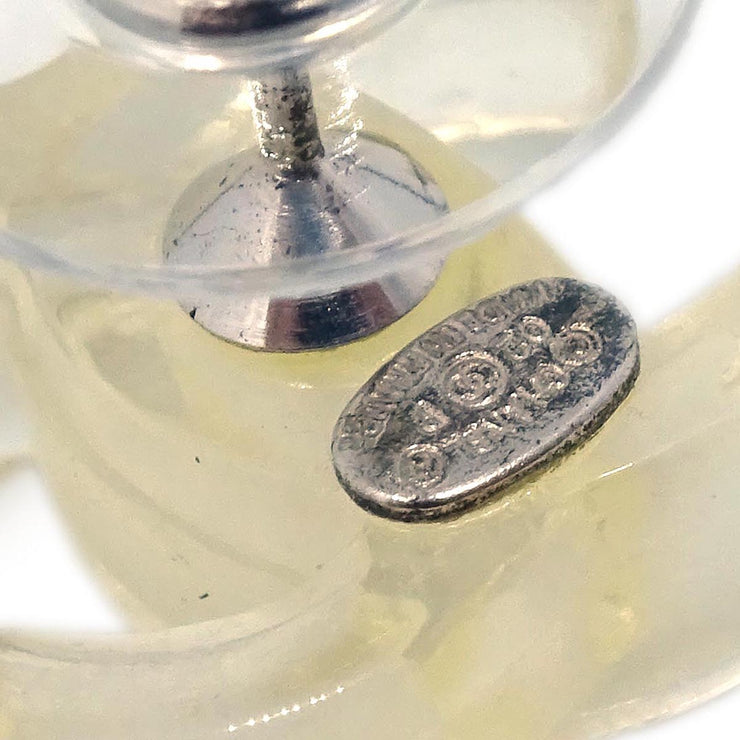 Chanel CC Clear Piercing Earrings 02P