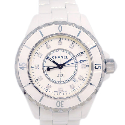 Chanel Ref.H1628 J12 33mm Quartz Watch Ceramic SS Diamond