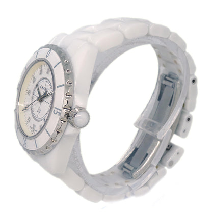 Chanel Ref.H1628 J12 33mm Quartz Watch Ceramic SS Diamond