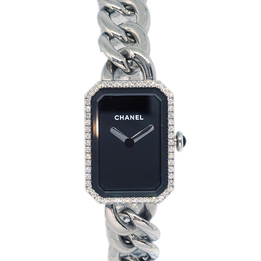 Chanel Ref.H7021 Premiere Quartz Watch Silver SS Diamond