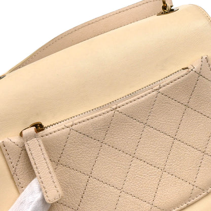 Chanel 2017 Beige Calfskin Coco Curve 2way Handbag