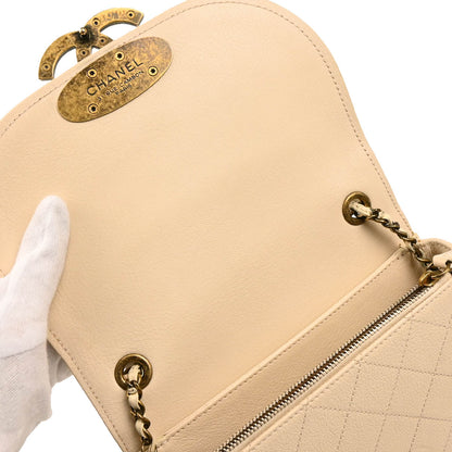 Chanel 2017 Beige Calfskin Coco Curve 2way Handbag