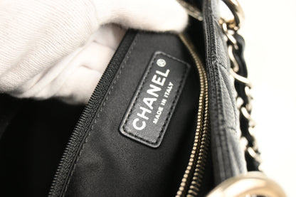 Chanel 2013-2014 Black Caviar Grand Shopping Tote GST Handbag