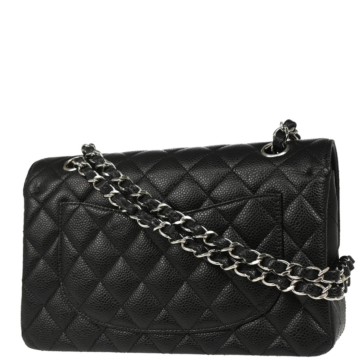 Chanel 2019 Black Caviar Small Classic Double Flap Shoulder Bag