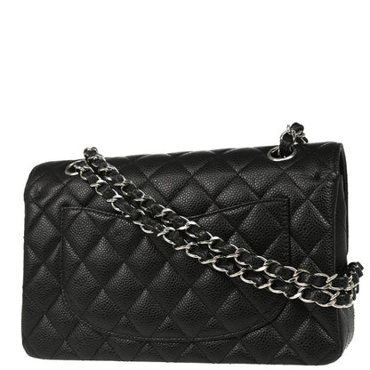 Chanel 2019 Black Caviar Small Classic Double Flap Shoulder Bag