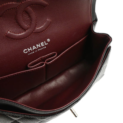 Chanel 2019 Black Caviar Small Classic Double Flap Shoulder Bag