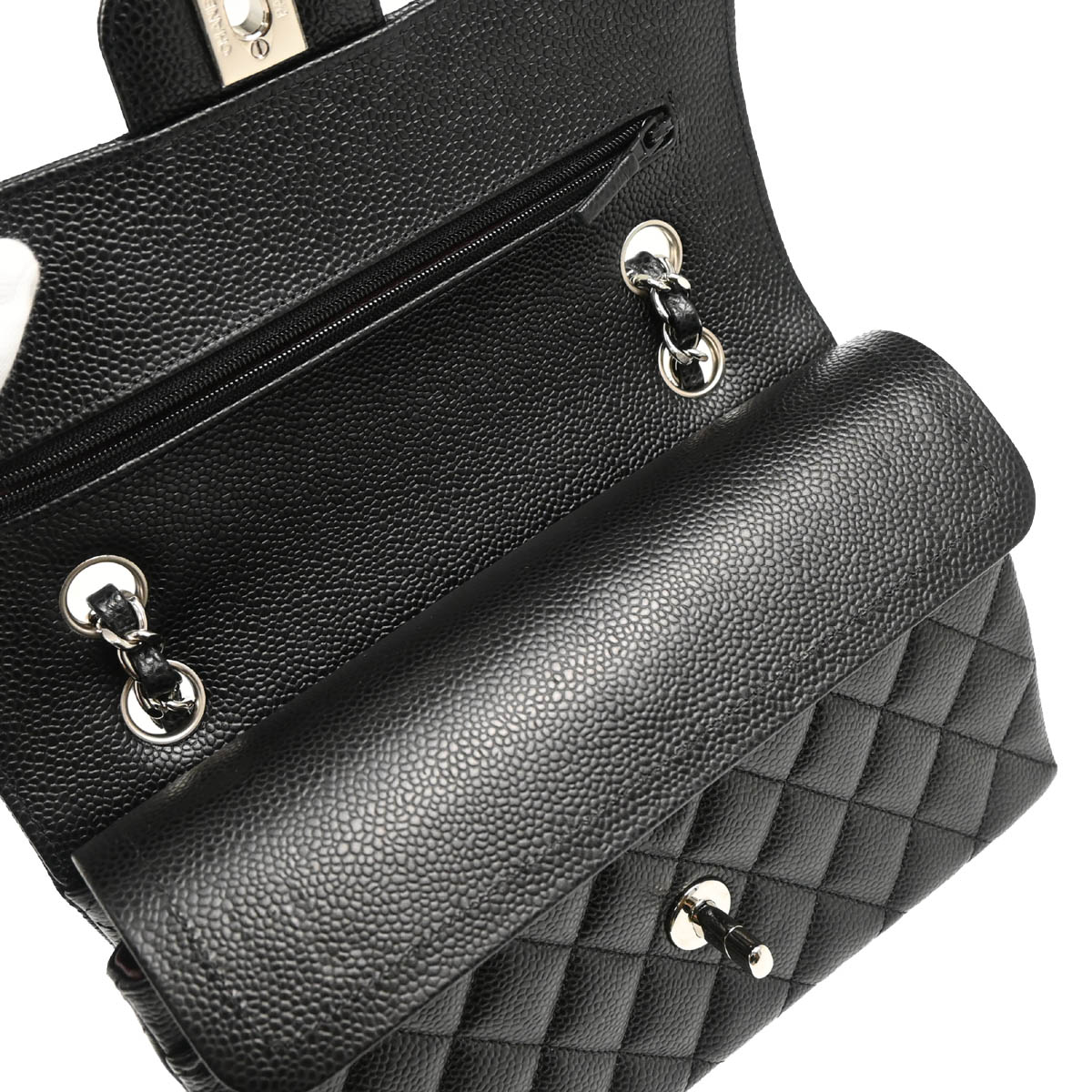 Chanel 2019 Black Caviar Small Classic Double Flap Shoulder Bag