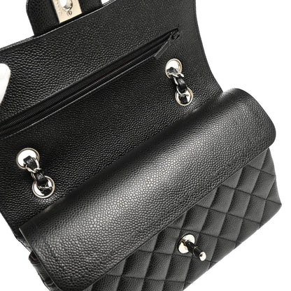 Chanel 2019 Black Caviar Small Classic Double Flap Shoulder Bag