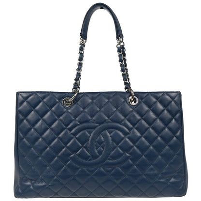 Chanel 2012-2013 Blue Caviar Grand Shopping Tote GST XL Handbag