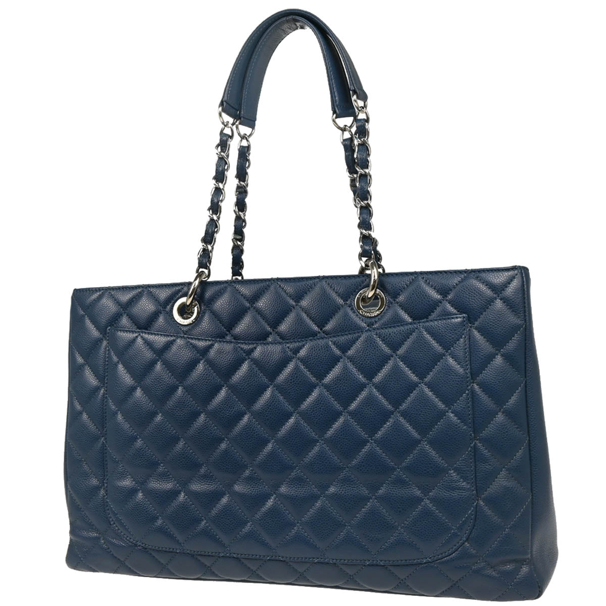 Chanel 2012-2013 Blue Caviar Grand Shopping Tote GST XL Handbag