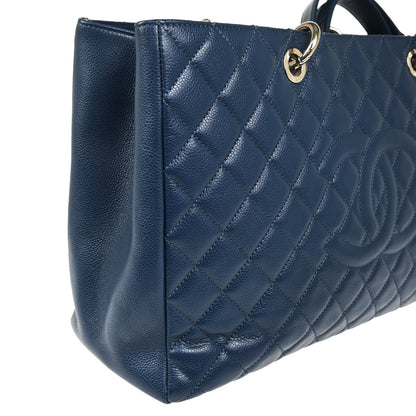 Chanel 2012-2013 Blue Caviar Grand Shopping Tote GST XL Handbag