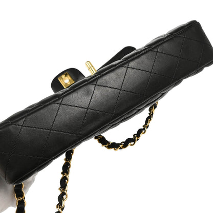 Chanel 2010-2011 Black Lambskin East West Shoulder Bag