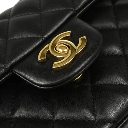 Chanel 2010-2011 Black Lambskin East West Shoulder Bag