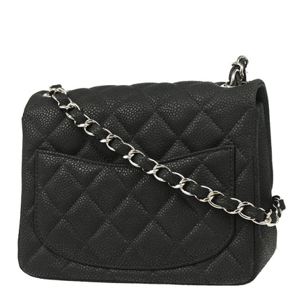 Chanel 2012-2013 Black Caviar Mini Classic Square Flap Bag 17