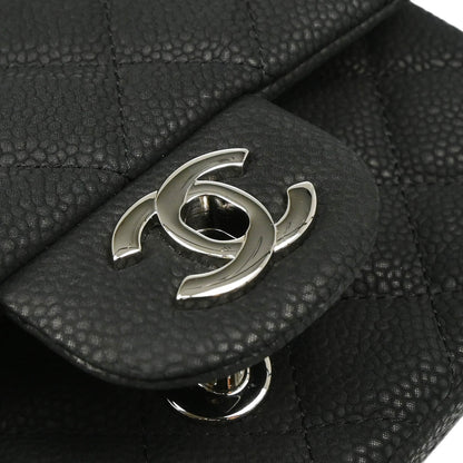 Chanel 2012-2013 Black Caviar Mini Classic Square Flap Bag 17