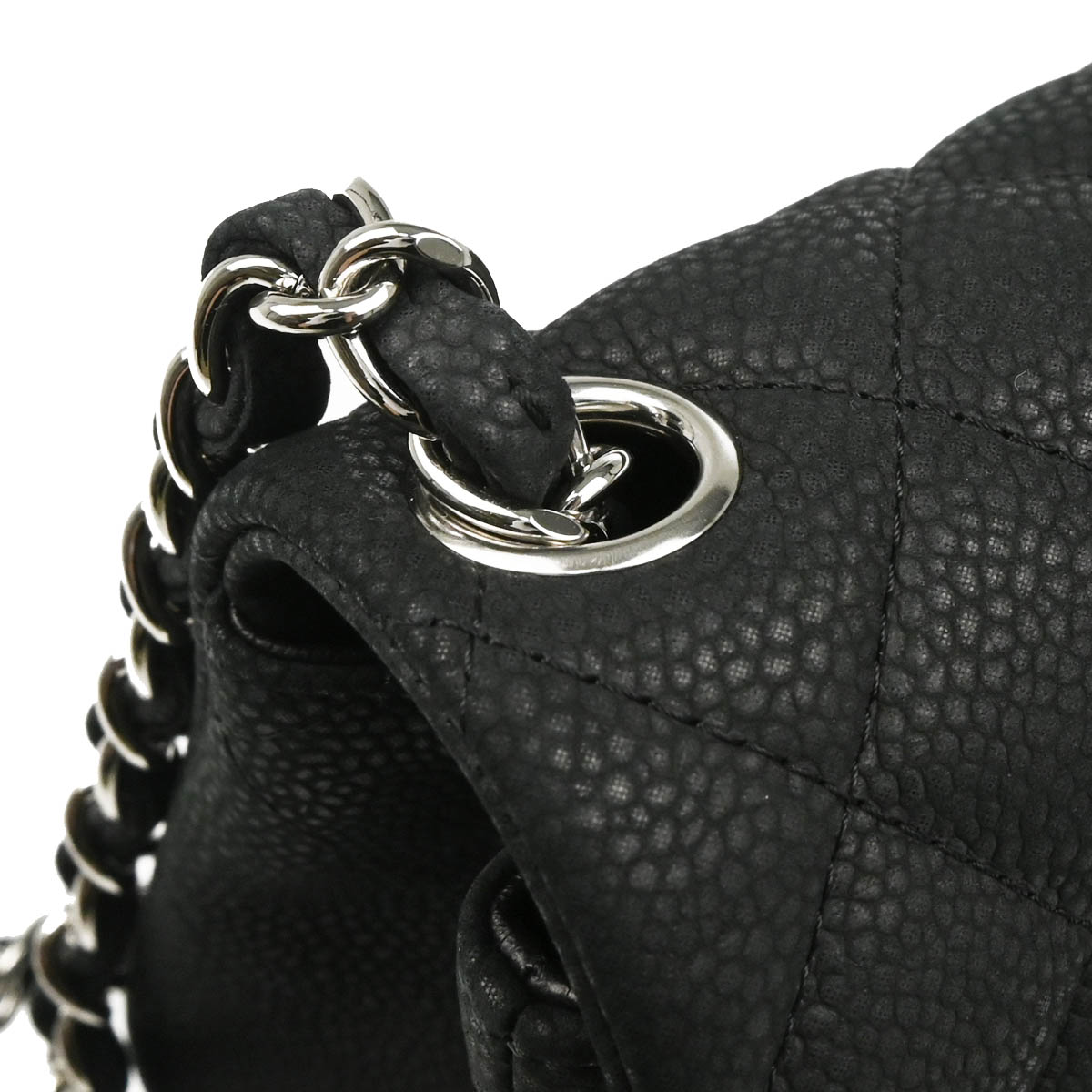 Chanel 2012-2013 Black Caviar Mini Classic Square Flap Bag 17