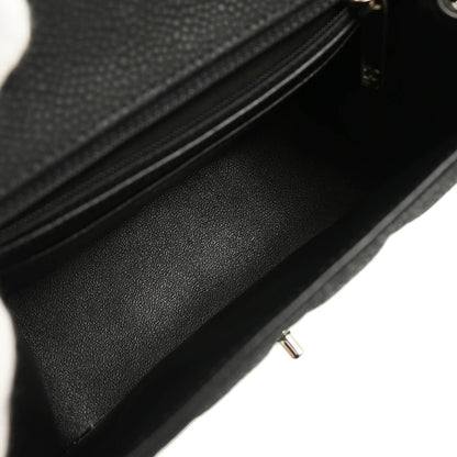 Chanel 2012-2013 Black Caviar Mini Classic Square Flap Bag 17
