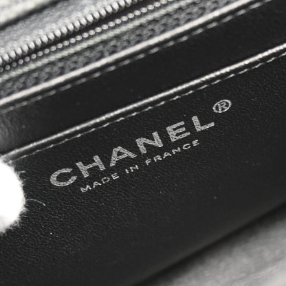 Chanel 2012-2013 Black Caviar Mini Classic Square Flap Bag 17