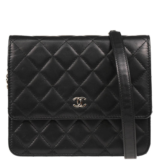 Chanel 2017-2018 Black Lambskin WOC Shoulder Bag