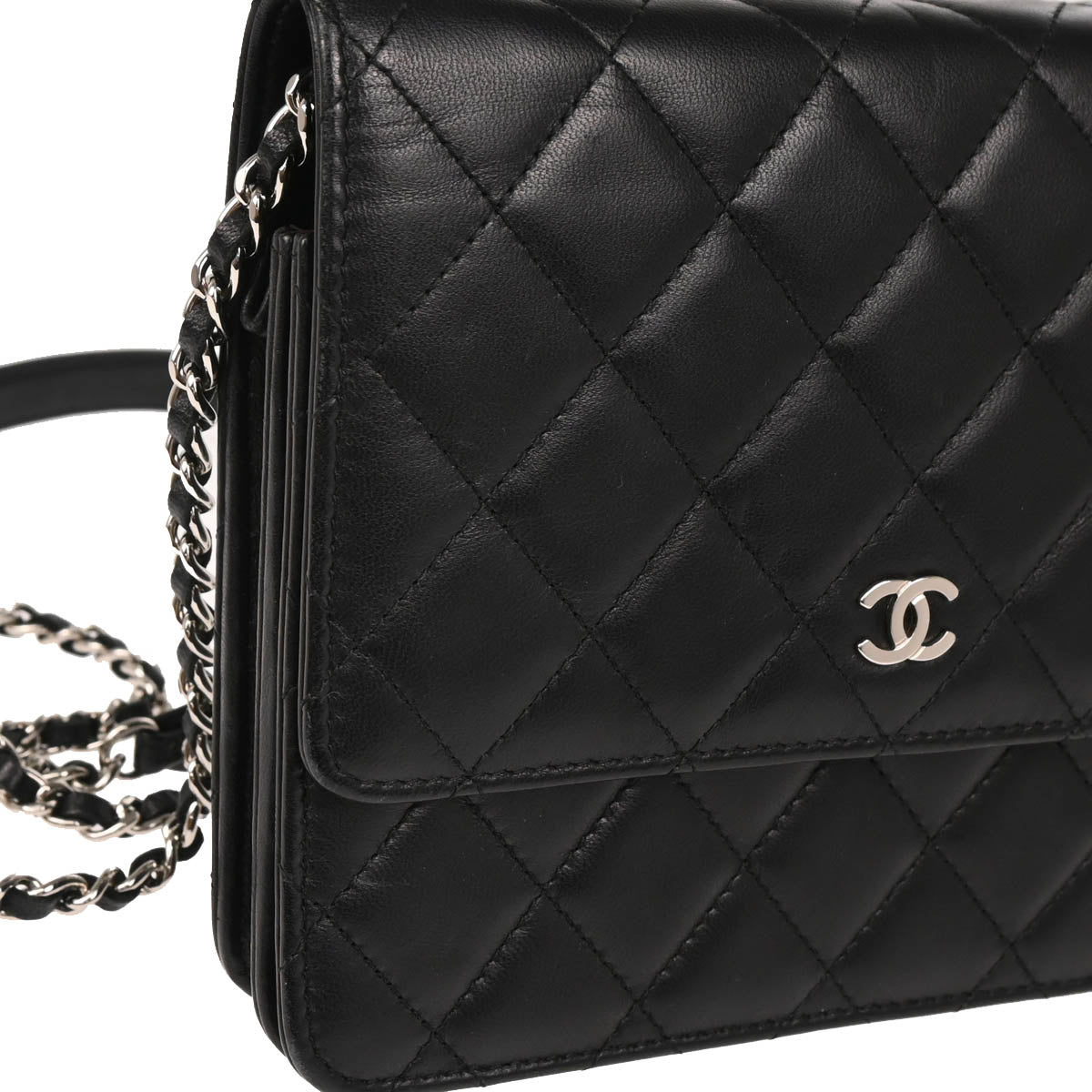 Chanel 2017-2018 Black Lambskin WOC Shoulder Bag