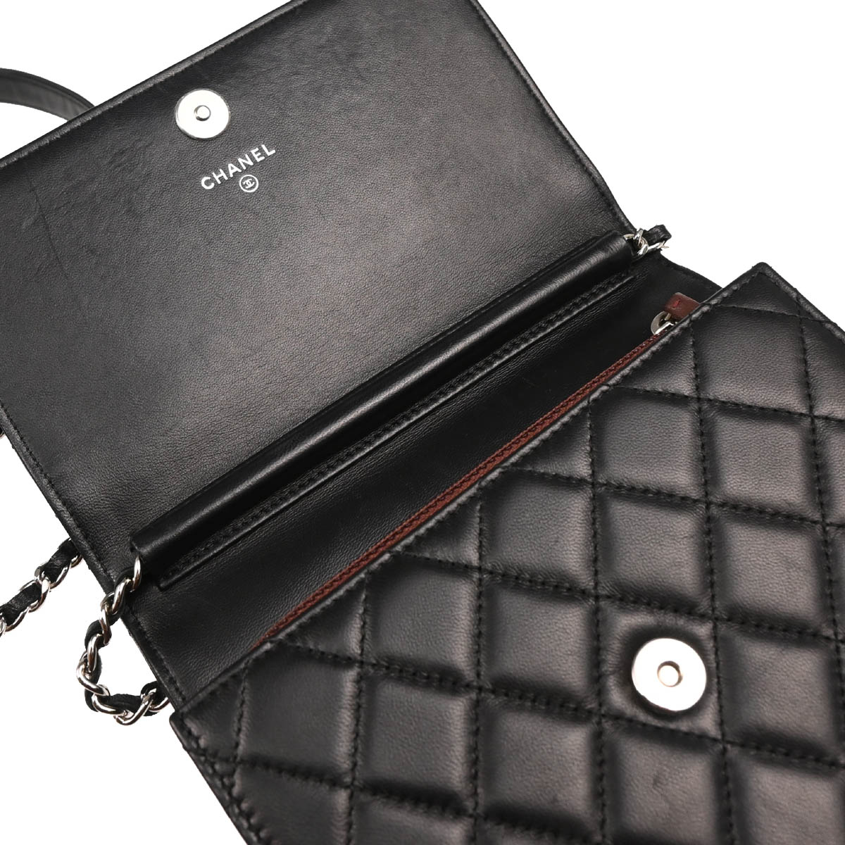 Chanel 2017-2018 Black Lambskin WOC Shoulder Bag