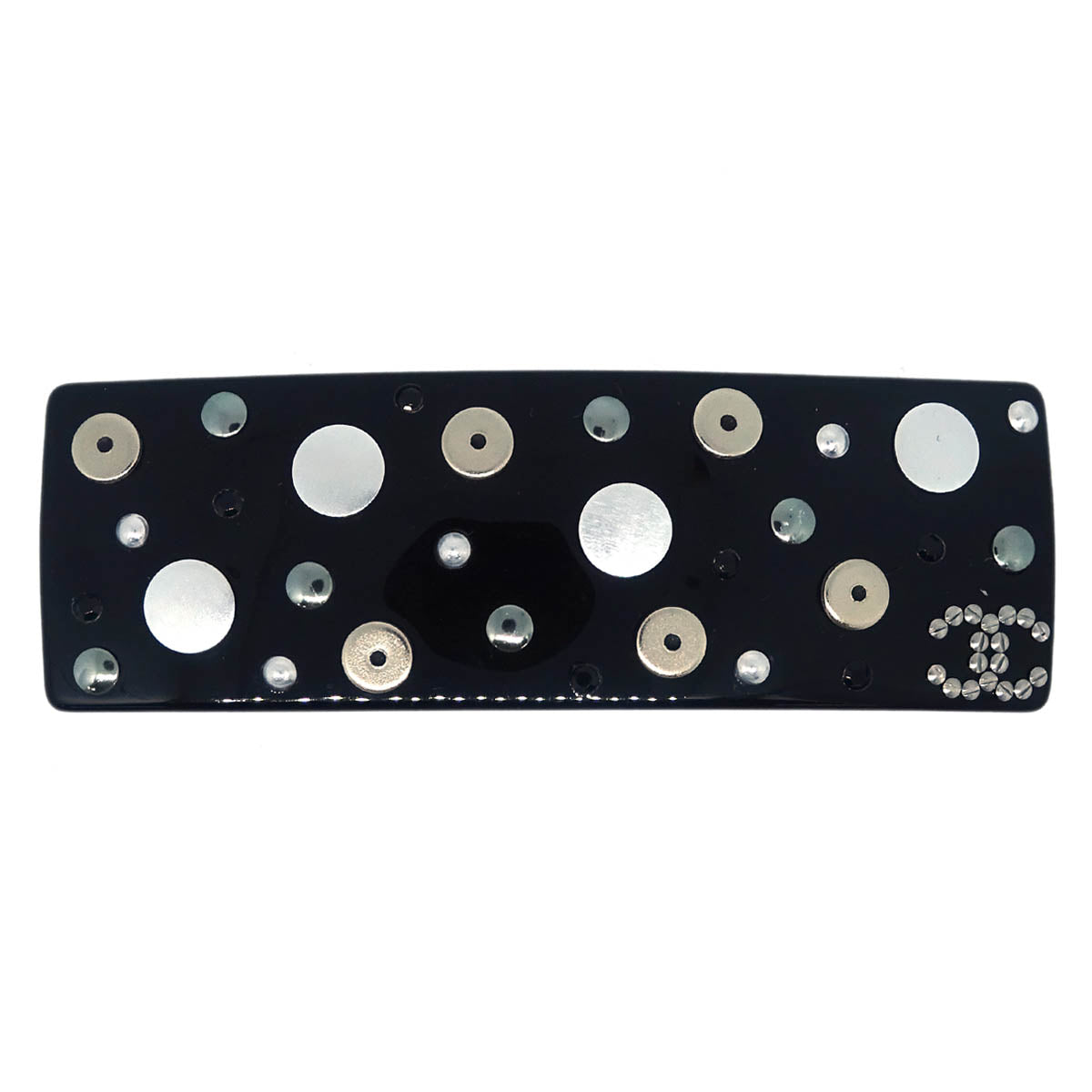 Chanel Barrette Hair Accessories Black 10P