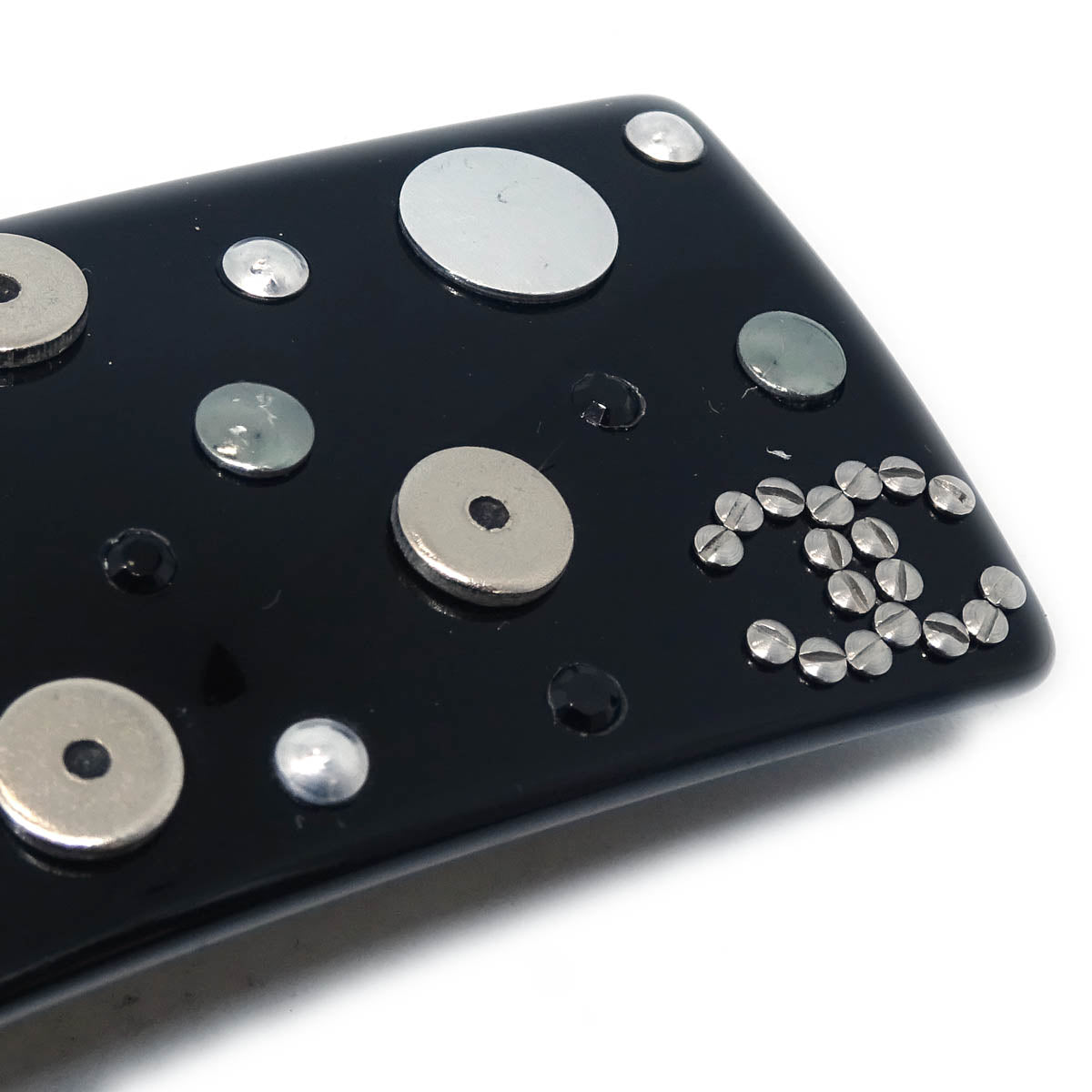 Chanel Barrette Hair Accessories Black 10P