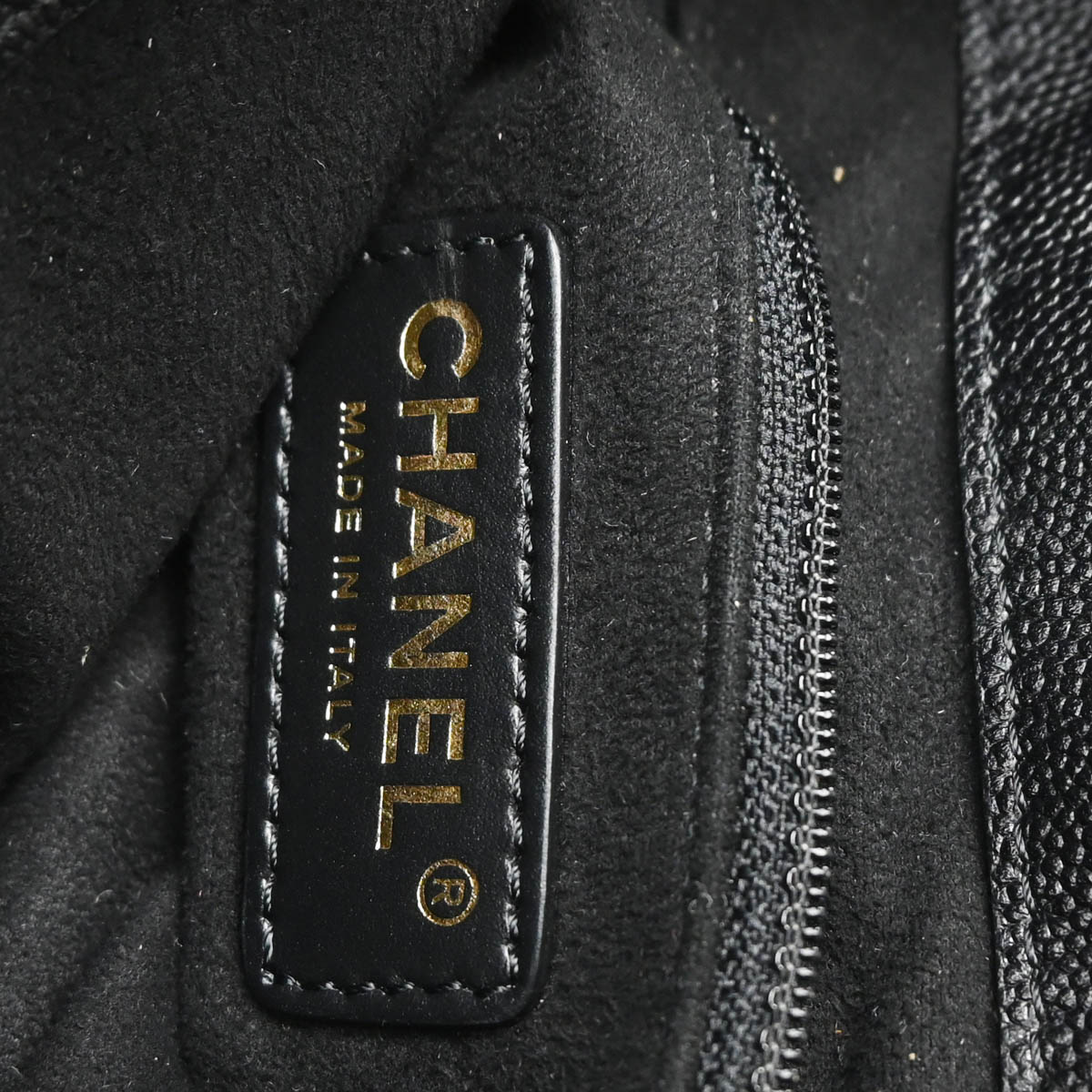 Chanel 2019 Black Caviar Deauville Bucket Bag