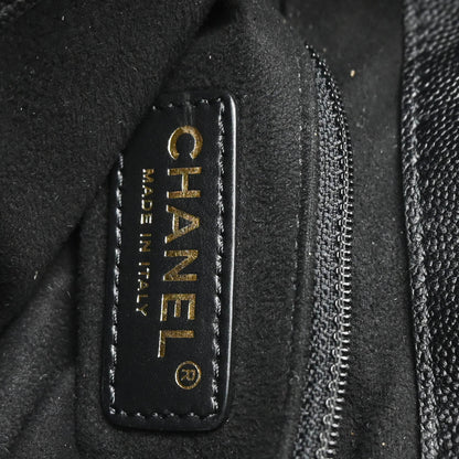 Chanel 2019 Black Caviar Deauville Bucket Bag