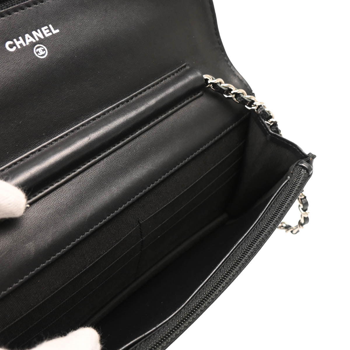 Chanel 2013-2014 Black Caviar Timeless WOC Shoulder Wallet Bag