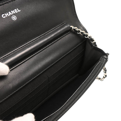 Chanel 2013-2014 Black Caviar Timeless WOC Shoulder Wallet Bag