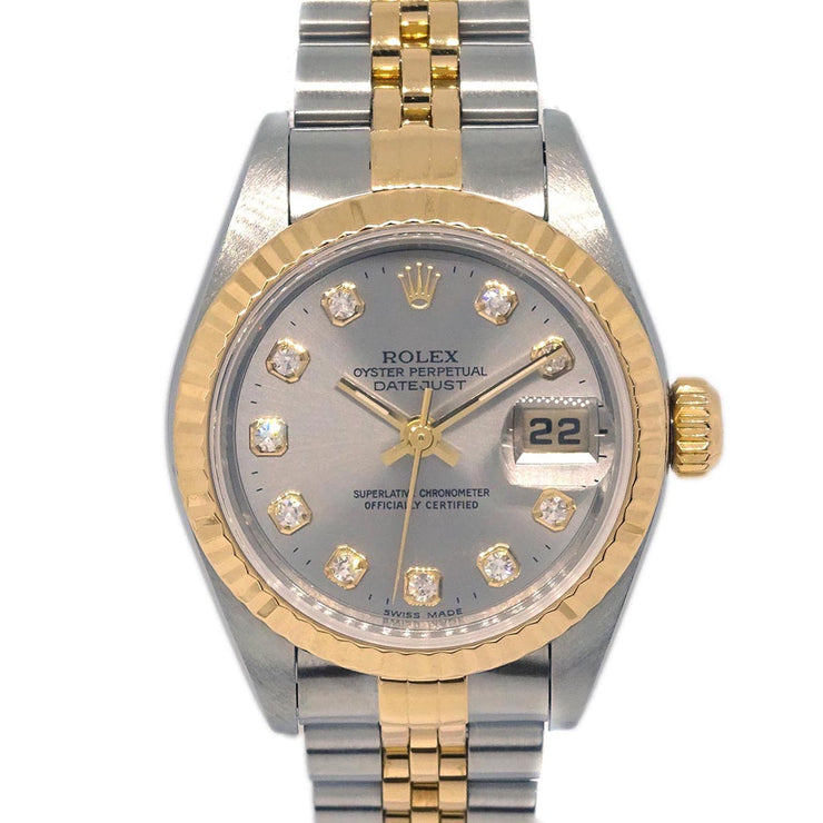 Rolex Oyster Perpetual Datejust 26mm Ref.79173 Watch 18KYG SS Diamond