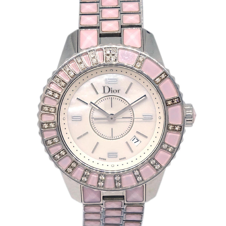 Christian Dior CD113110 Crystal Quartz Watch SS Diamond