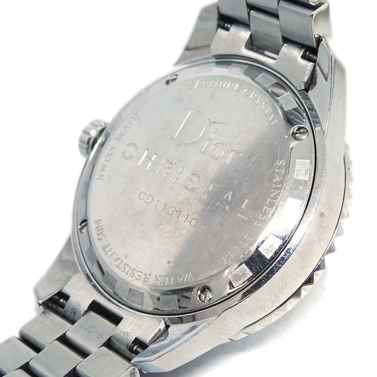 Christian Dior CD113110 Crystal Quartz Watch SS Diamond