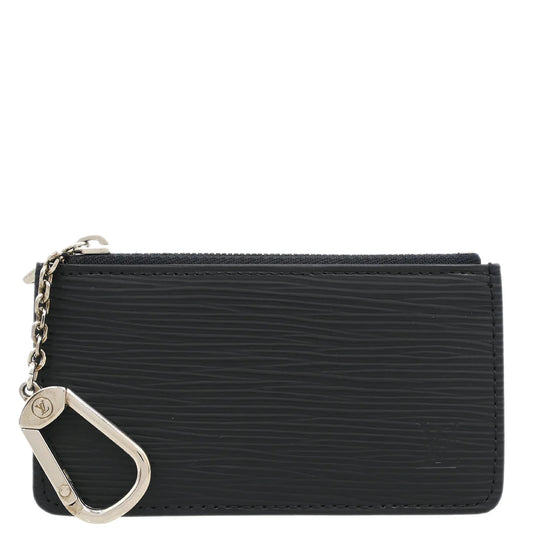 Louis Vuitton 2009 Black Epi Pochette Cles Coin Purse M63802