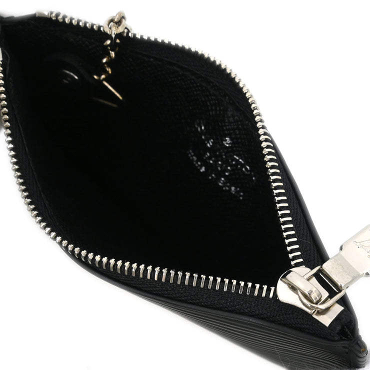 Louis Vuitton 2009 Black Epi Pochette Cles Coin Purse M63802