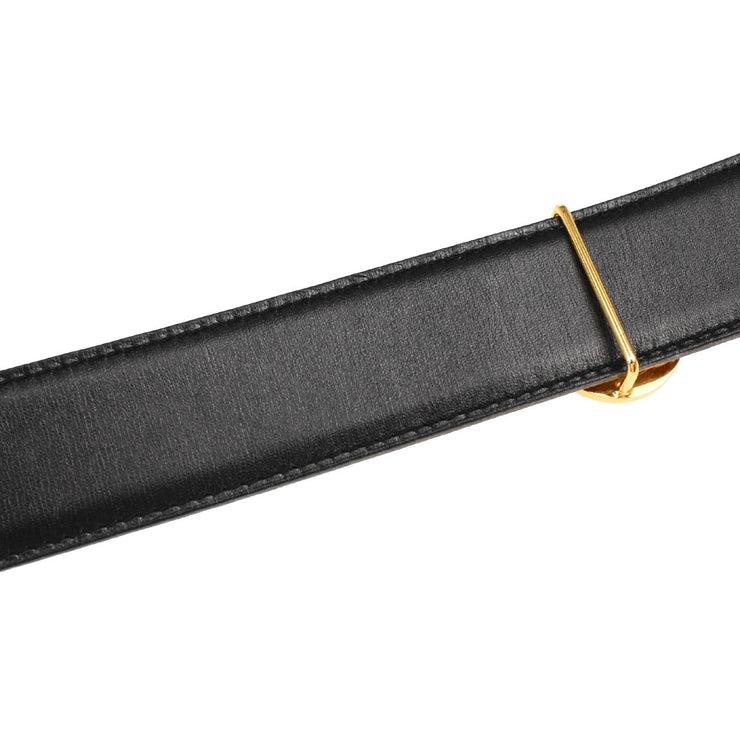 Hermes Brown Black Box Calf Courchevel Belt #70 Small Good