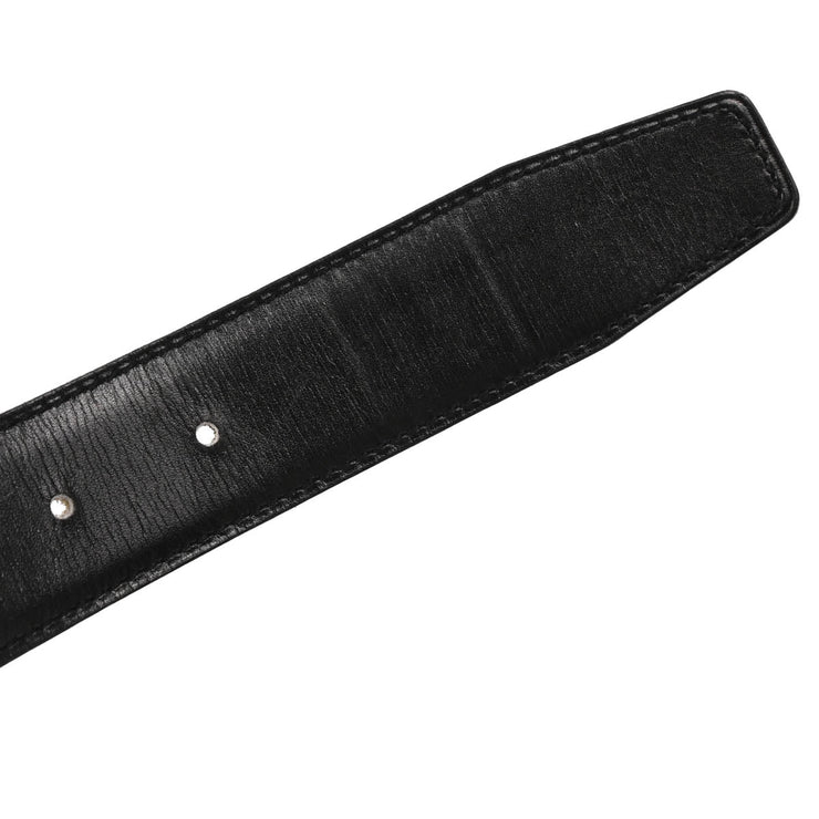 Hermes Brown Black Box Calf Courchevel Belt #70 Small Good