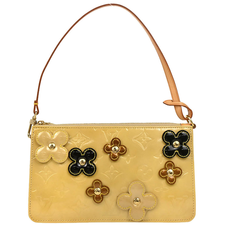 Louis Vuitton 2002 Beige Vernis Flower Lexington Handbag M92246