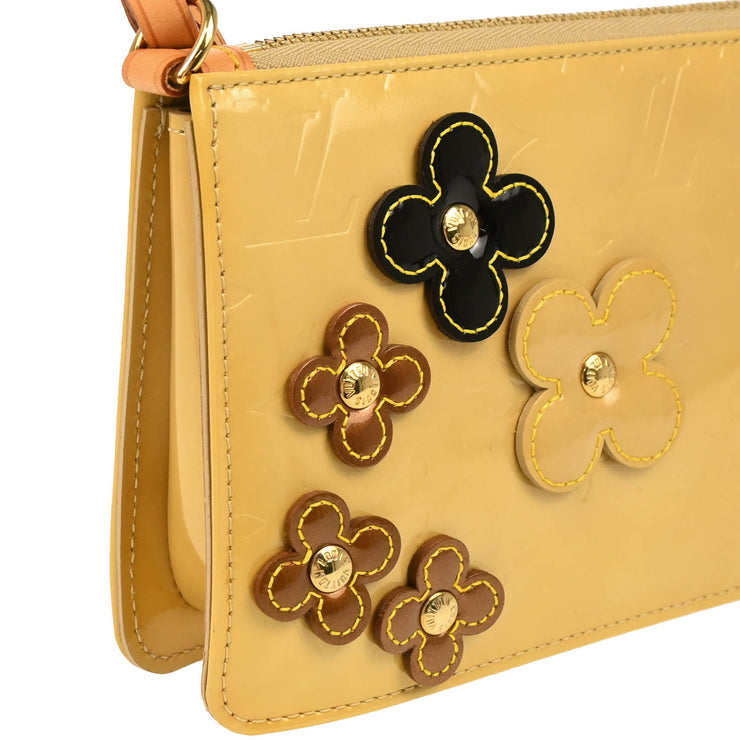 Louis Vuitton 2002 Beige Vernis Flower Lexington Handbag M92246